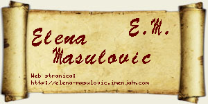 Elena Mašulović vizit kartica